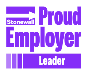 Stonewall - Proud Employers Leader Logo (Proud Purple)