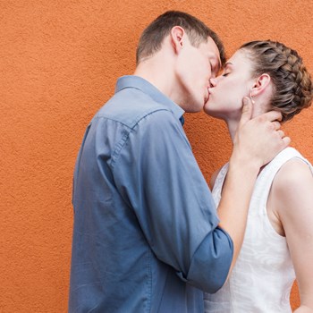 Image showing teenagers kissing