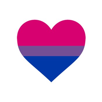 Bi Pride flag in a heart graphic