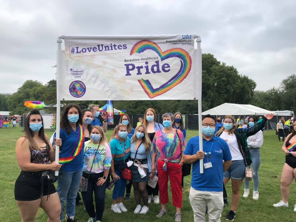 Staff at Reading Pride event