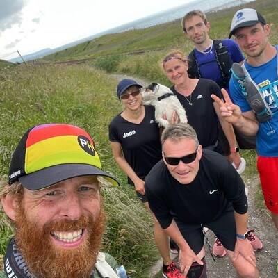 Tom with some of his fellow running group members