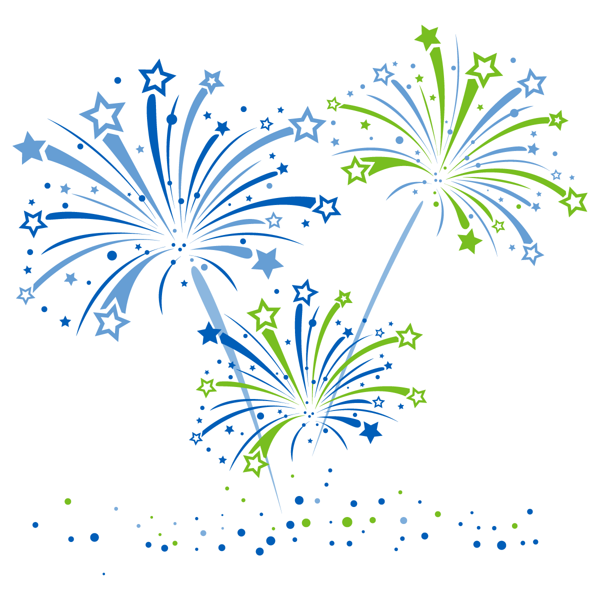 A graphic of fireworks