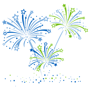 A graphic of fireworks