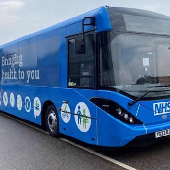 Side view of Health Bus