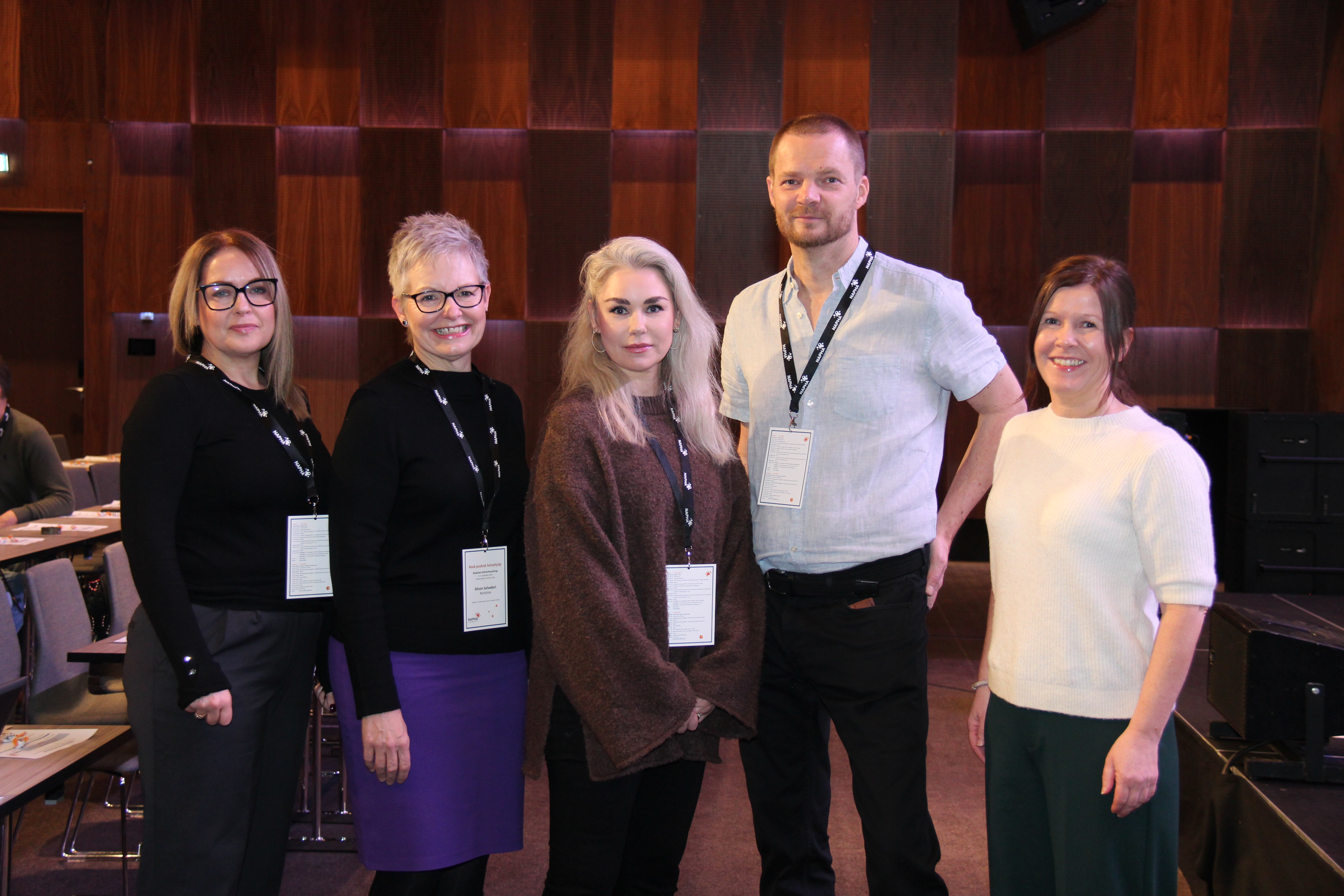 Pictured above: (left-right) Nicola Farrin and Alison Salvadori with their Norwegian counterparts  