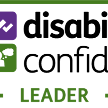 There is a logo for disability confident