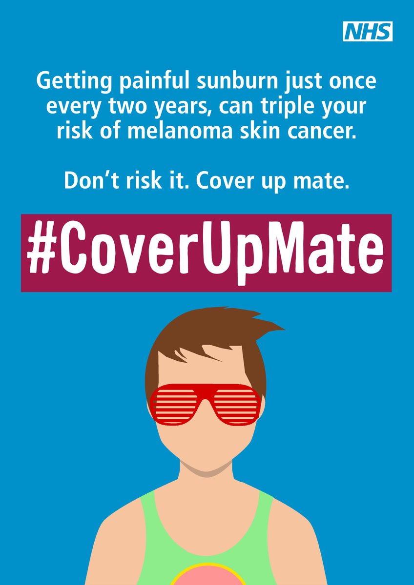 #CoverUpMate informational image of a man wearing sunglasses