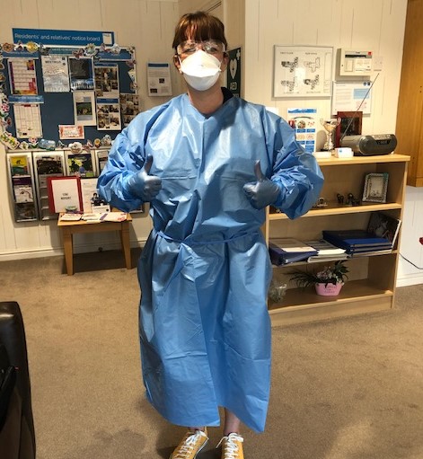 Jenny Hall in PPE - Berkshire Healthcare