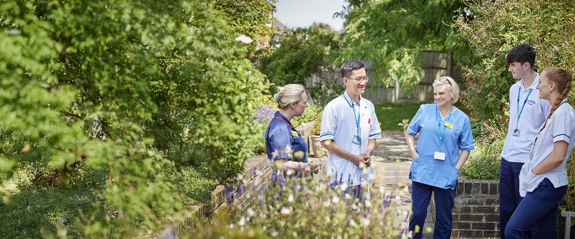 Group of nurses outside